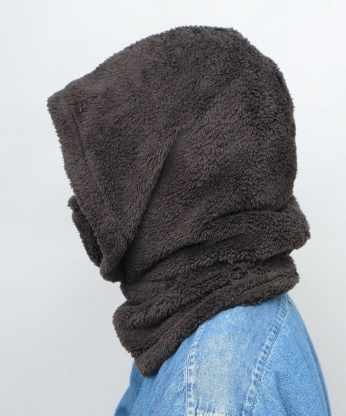 A.M.S.（エーエムエス）の「フリースボア フードネックウォーマー（ネックウォーマー/スヌード・メンズ・ブラック/ダークブラウン/ベージュ/ブラウン/グレー・FREE）」の20枚目の写真