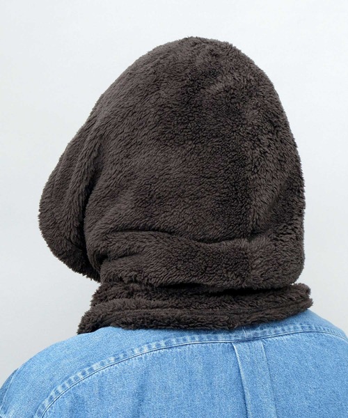 A.M.S.（エーエムエス）の「フリースボア フードネックウォーマー（ネックウォーマー/スヌード・メンズ・ブラック/ダークブラウン/ベージュ/ブラウン/グレー・FREE）」の21枚目の写真