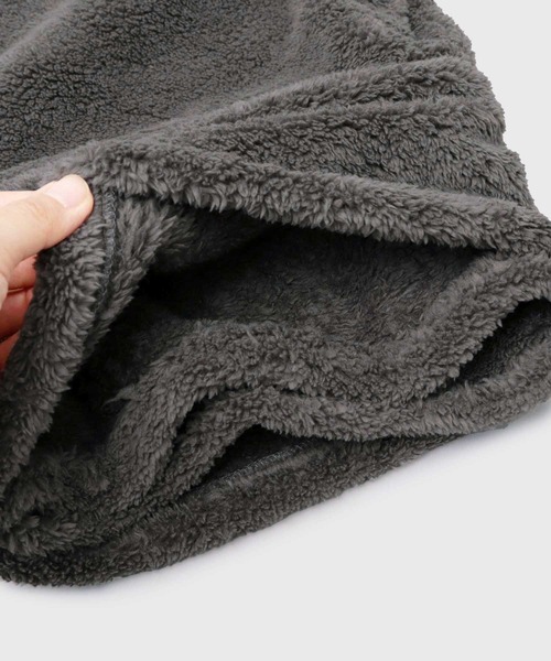 A.M.S.（エーエムエス）の「フリースボア フードネックウォーマー（ネックウォーマー/スヌード・メンズ・ブラック/ダークブラウン/ベージュ/ブラウン/グレー・FREE）」の13枚目の写真