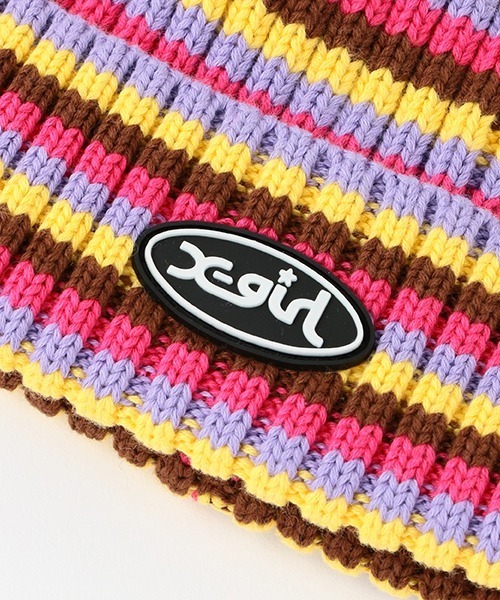 X-girl Stages（エックスガールステージス）の「ニットキャップ（ニットキャップ/ビーニー・キッズ・ブラック/ピンク/グリーン/アイボリー・FREE）」の7枚目の写真