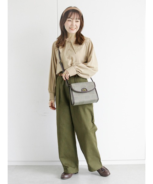 ehka sopo(エヘカソポ)の「タックワイドパンツ(その他パンツ・レディース・カーキ/キナリ/ブラック・フリ-)」の4枚目の写真