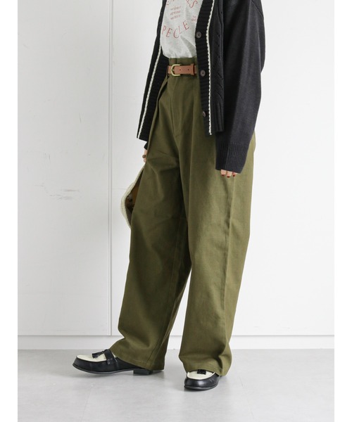 ehka sopo(エヘカソポ)の「タックワイドパンツ(その他パンツ・レディース・カーキ/キナリ/ブラック・フリ-)」の16枚目の写真