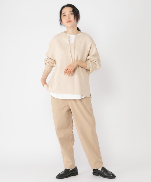 studio CLIP(スタディオクリップ)の「《玄長なおこさんコラボ》体のラインを拾わないニット(ニット/セーター・レディース・ライトグレー/ブラック/レッド/モカ/ブルー/ラベンダー/アイボリー/グリーン・FREE)」の17枚目の写真