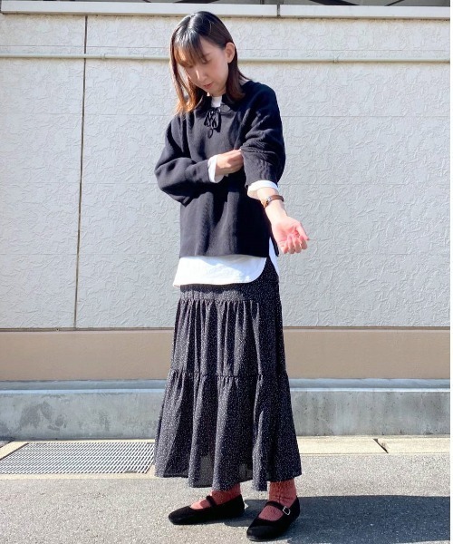 studio CLIP(スタディオクリップ)の「《玄長なおこさんコラボ》体のラインを拾わないニット(ニット/セーター・レディース・ライトグレー/ブラック/レッド/モカ/ブルー/ラベンダー/アイボリー/グリーン・FREE)」の19枚目の写真