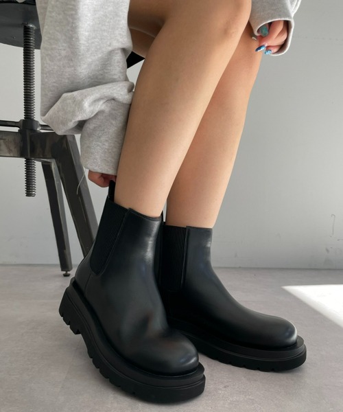 CPC SCAMP（シーピーシースキャンプ）の「【CPC SCAMP】サイドゴアクッションショートブーツ（ブーツ・レディース・ブラック・SMALL/MEDIUM/LARGE）」の2枚目の写真