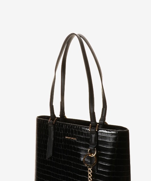 SAMANTHAVEGA（サマンサベガ）の「クロコ調シンプルA4トート（トートバッグ・レディース・グレイッシュベージュ/ブラック/キャメル・FREE）」の6枚目の写真
