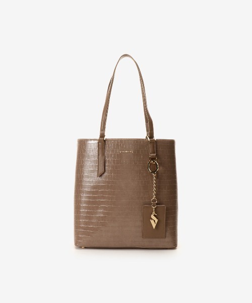 SAMANTHAVEGA（サマンサベガ）の「クロコ調シンプルA4トート（トートバッグ・レディース・グレイッシュベージュ/ブラック/キャメル・FREE）」の11枚目の写真