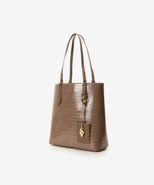 SAMANTHAVEGA（サマンサベガ）の「クロコ調シンプルA4トート（トートバッグ・レディース・グレイッシュベージュ/ブラック/キャメル・FREE）」の12枚目の写真