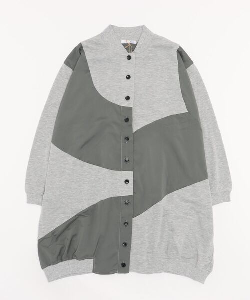 sandy（サンディー）の「【sandy】切り替えリブ付C/D（カーディガン/ボレロ・レディース・杢グレー/ブラック/マスタード/グリーン・FREE）」の3枚目の写真