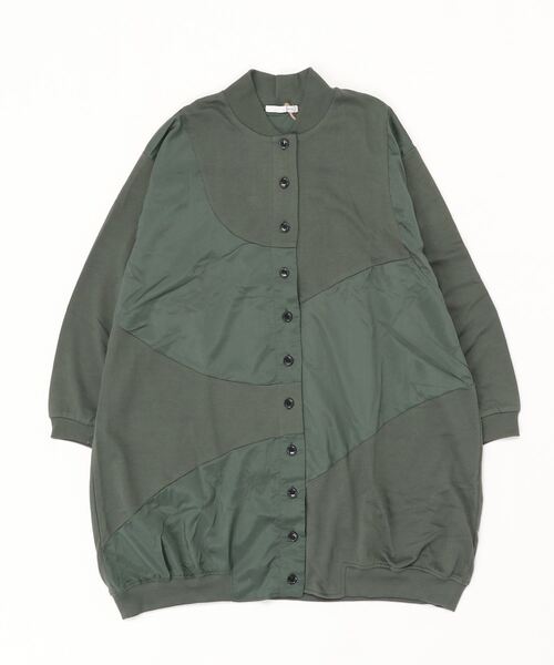 sandy（サンディー）の「【sandy】切り替えリブ付C/D（カーディガン/ボレロ・レディース・杢グレー/ブラック/マスタード/グリーン・FREE）」の4枚目の写真