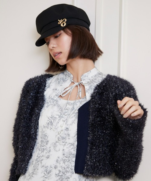 SNIDEL（スナイデル）の「バリエキャスケット（キャスケット・レディース・グレー/ブラック/モカ・FREE）」の2枚目の写真