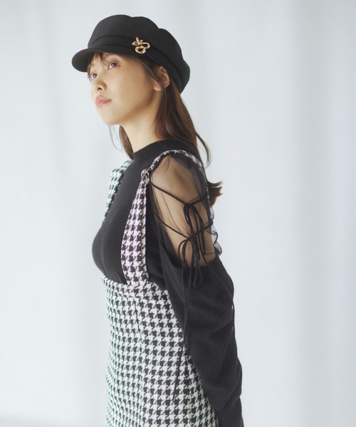 SNIDEL（スナイデル）の「バリエキャスケット（キャスケット・レディース・グレー/ブラック/モカ・FREE）」の10枚目の写真