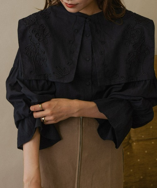 Unitage（ユニテージ）の「コード刺繍付け襟ブラウス（シャツ/ブラウス）」 - WEAR