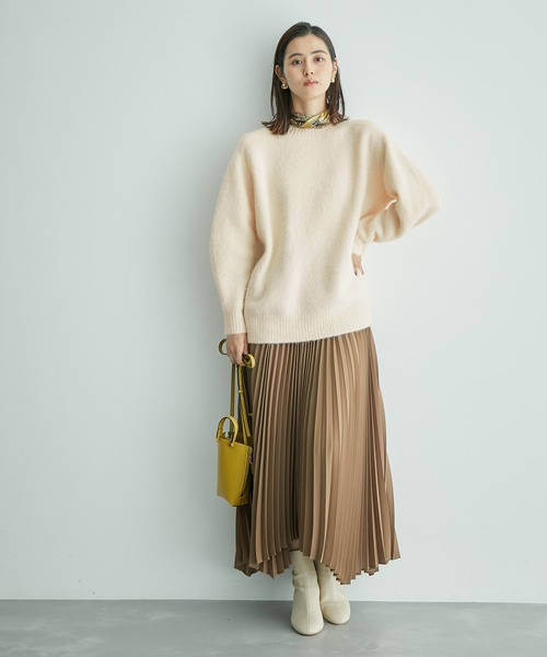 【一部WEB限定】アルパカブレンドクルーネックニット