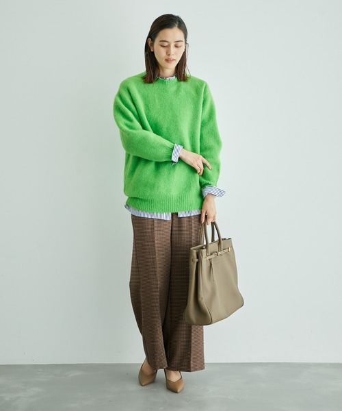 【一部WEB限定】アルパカブレンドクルーネックニット