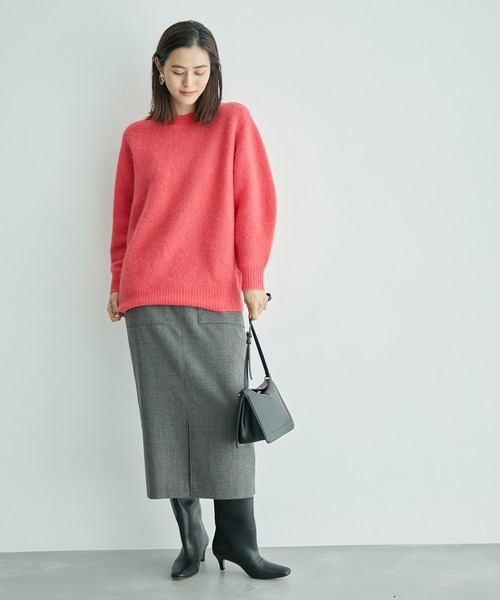 【一部WEB限定】アルパカブレンドクルーネックニット