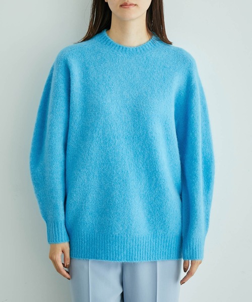 【一部WEB限定】アルパカブレンドクルーネックニット