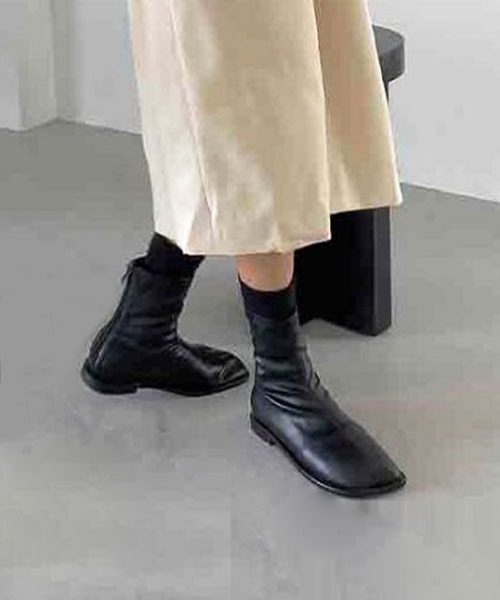 SUGAR BISKET（シュガービスケット）の「バックファスナーショートブーツ（ブーツ・レディース・ブラック/ダークブラウン・38/39/35/36/37）」の12枚目の写真