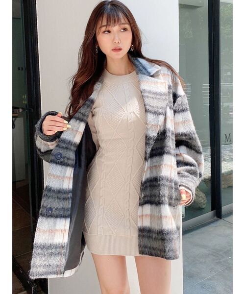 GYDA（ジェイダ）の「BACK OPENケーブルニットワンピース（ワンピース・レディース・アイボリー/ブラック・FREE）」の21枚目の写真