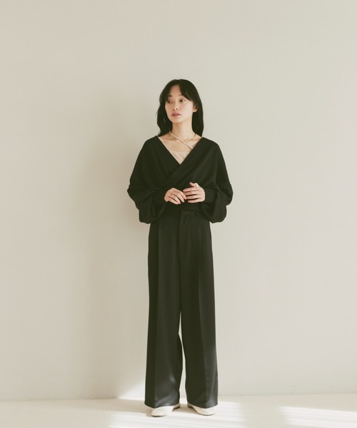 moi tytto（モイテュット）の「カシュクールクロストップス【セットアップ可能】（その他トップス・レディース・ベージュ/ナチュラル/ブラック・FREE）」の16枚目の写真