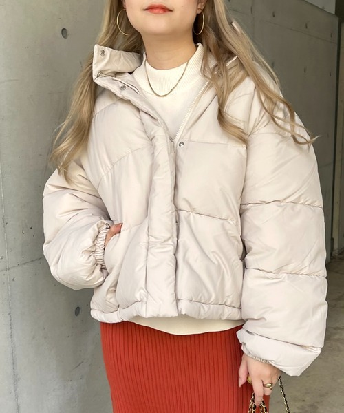 prose verse（プロズヴェール）の「《ZOZO限定》中綿ブルゾン（ダウンジャケット/コート・レディース・ブラック/ホワイト系その他/グレイッシュベージュ・MEDIUM）」の12枚目の写真