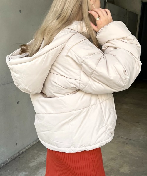 prose verse（プロズヴェール）の「《ZOZO限定》中綿ブルゾン（ダウンジャケット/コート・レディース・ブラック/ホワイト系その他/グレイッシュベージュ・MEDIUM）」の9枚目の写真