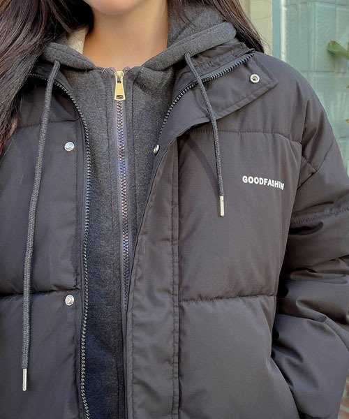 SONA（ソナ）の「SONYUNARA フードレイヤードダウンジャケット（ダウンジャケット/コート・レディース・ブラック/アイボリー・MEDIUM/LARGE）」の20枚目の写真