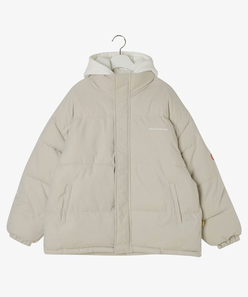 SONA（ソナ）の「SONYUNARA フードレイヤードダウンジャケット（ダウンジャケット/コート・レディース・ブラック/アイボリー・MEDIUM/LARGE）」の4枚目の写真