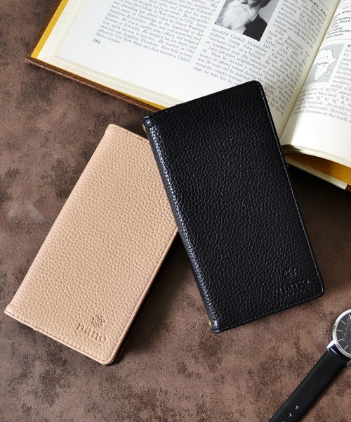 NANO universe（ナノユニバース）の「iPhone14 iPhone14Pro iPhone13 iPhoneSE ミラー カード収納付き 手帳型ケース ナノユニバース スマホケース [シンプルロゴ手帳]（スマホケース/カバー・レディース・ブラック/ブラウン/ベージュ/グレー・N/O/A）」の6枚目の写真