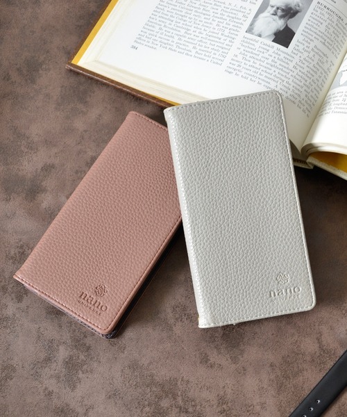 NANO universe（ナノユニバース）の「iPhone14 iPhone14Pro iPhone13 iPhoneSE ミラー カード収納付き 手帳型ケース ナノユニバース スマホケース [シンプルロゴ手帳]（スマホケース/カバー・レディース・ブラック/ブラウン/ベージュ/グレー・N/O/A）」の7枚目の写真