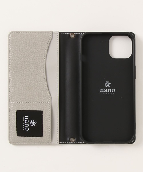 NANO universe（ナノユニバース）の「iPhone14 iPhone14Pro iPhone13 iPhoneSE ミラー カード収納付き 手帳型ケース ナノユニバース スマホケース [シンプルロゴ手帳]（スマホケース/カバー・レディース・ブラック/ブラウン/ベージュ/グレー・N/O/A）」の15枚目の写真