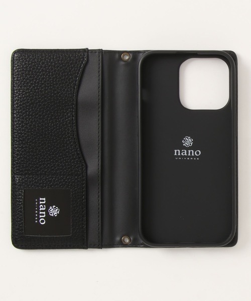 NANO universe（ナノユニバース）の「iPhone14 iPhone14Pro iPhone13 iPhoneSE ミラー カード収納付き 手帳型ケース ナノユニバース スマホケース [シンプルロゴ手帳]（スマホケース/カバー・レディース・ブラック/ブラウン/ベージュ/グレー・N/O/A）」の16枚目の写真