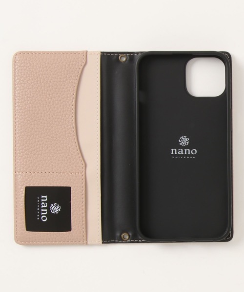 NANO universe（ナノユニバース）の「iPhone14 iPhone14Pro iPhone13 iPhoneSE ミラー カード収納付き 手帳型ケース ナノユニバース スマホケース [シンプルロゴ手帳]（スマホケース/カバー・レディース・ブラック/ブラウン/ベージュ/グレー・N/O/A）」の17枚目の写真