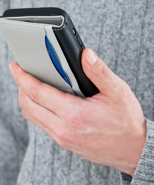 NANO universe（ナノユニバース）の「iPhone14 iPhone14Pro iPhone13 iPhoneSE ミラー カード収納付き 手帳型ケース ナノユニバース スマホケース [シンプルロゴ手帳]（スマホケース/カバー・レディース・ブラック/ブラウン/ベージュ/グレー・N/O/A）」の21枚目の写真