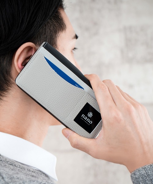 NANO universe（ナノユニバース）の「iPhone14 iPhone14Pro iPhone13 iPhoneSE ミラー カード収納付き 手帳型ケース ナノユニバース スマホケース [シンプルロゴ手帳]（スマホケース/カバー・レディース・ブラック/ブラウン/ベージュ/グレー・N/O/A）」の18枚目の写真