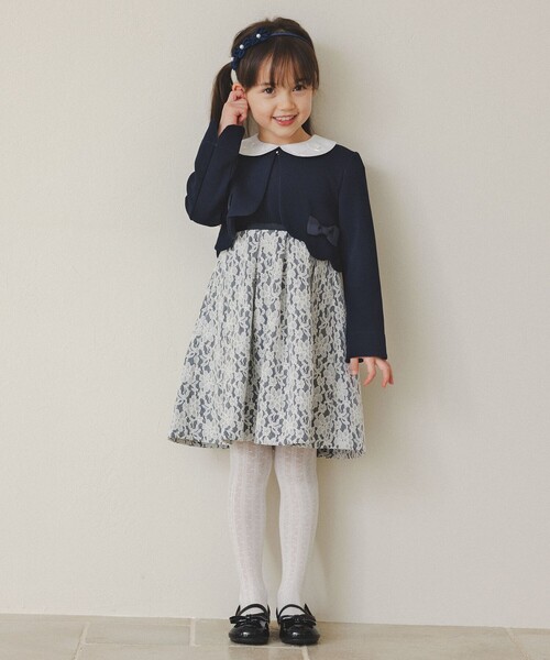 ANY(エニィ)の「襟付きレースボンディングワンピース(ワンピース・キッズ・ライラック系/ネイビー系・110/130/120)」の6枚目の写真