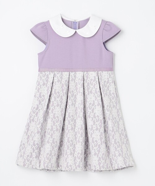 ANY(エニィ)の「襟付きレースボンディングワンピース(ワンピース・キッズ・ライラック系/ネイビー系・110/130/120)」の9枚目の写真