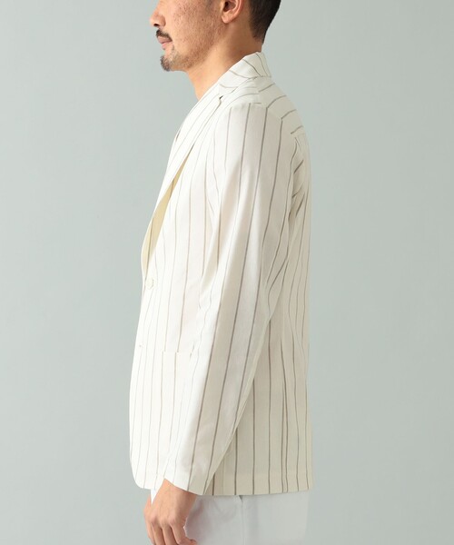 T-JACKET（ティージャケット）の「T-JACKET × Brilla per il gusto / 別注 ストライプ ジャケット（その他アウター・メンズ・オフホワイト・M）」の7枚目の写真