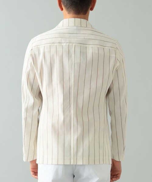 T-JACKET（ティージャケット）の「T-JACKET × Brilla per il gusto / 別注 ストライプ ジャケット（その他アウター・メンズ・オフホワイト・M）」の8枚目の写真