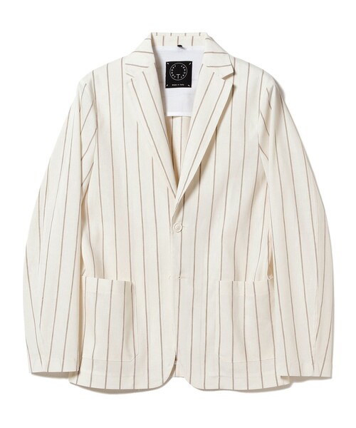 T-JACKET（ティージャケット）の「T-JACKET × Brilla per il gusto / 別注 ストライプ ジャケット（その他アウター・メンズ・オフホワイト・M）」の9枚目の写真
