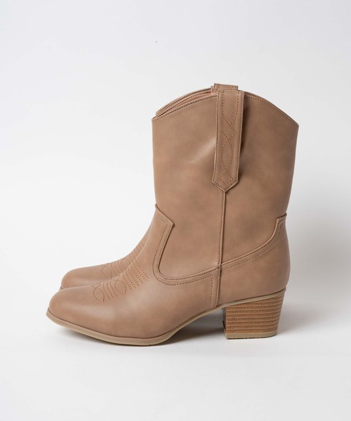 WEGO（ウィゴー）の「WEGO/ウエスタンブーツ（ブーツ・レディース・ブラック/ベージュ・MEDIUM/LARGE）」の11枚目の写真