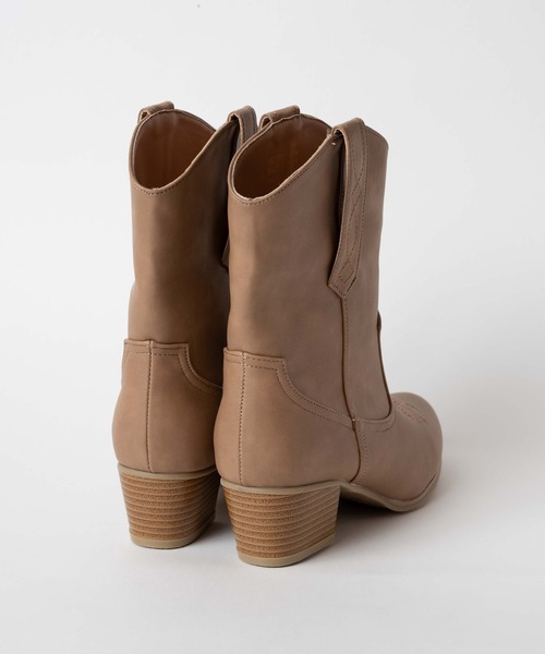 WEGO（ウィゴー）の「WEGO/ウエスタンブーツ（ブーツ・レディース・ブラック/ベージュ・MEDIUM/LARGE）」の12枚目の写真