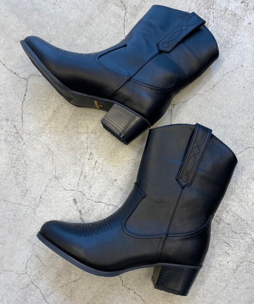 WEGO（ウィゴー）の「WEGO/ウエスタンブーツ（ブーツ・レディース・ブラック/ベージュ・MEDIUM/LARGE）」の16枚目の写真