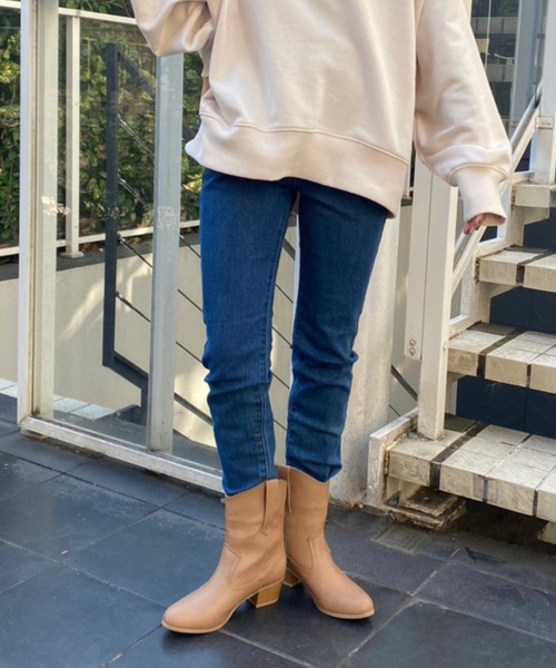 WEGO（ウィゴー）の「WEGO/ウエスタンブーツ（ブーツ・レディース・ブラック/ベージュ・MEDIUM/LARGE）」の8枚目の写真