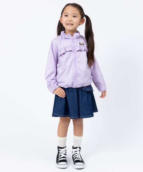 trois lapins kp（トロワラパンケーピー）の「ポリエステルタフタ ウインドブレーカー(100～130cm)（ナイロンジャケット・キッズ・ラベンダー/オフホワイト・130cm/120cm/110cm/100cm）」の6枚目の写真