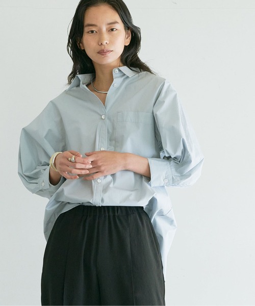 GALLARDAGALANTE（ガリャルダガランテ）の「タックハーフスリーブシャツ（シャツ/ブラウス・レディース・サックスブルー/ホワイト/ピンク・FREE）」の18枚目の写真
