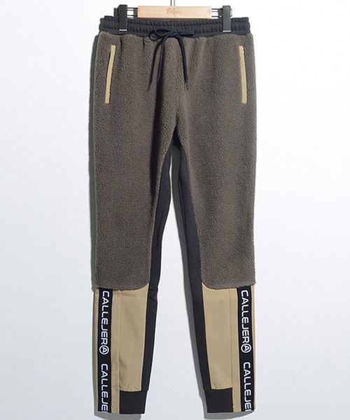 GIORDANO（ジョルダーノ）の「[ CALLEJERA ] COMBI FLEECE PANTS（その他パンツ・レディース・ホワイト/カーキ・2）」の5枚目の写真