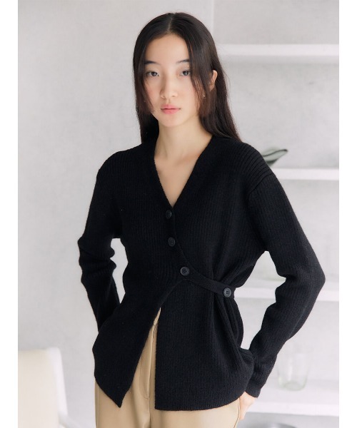 Ayla(アイラ)の「browsing knit cardigan(カーディガン/ボレロ・レディース・ベージュ/ブラック/アイボリー・FREE)」の2枚目の写真