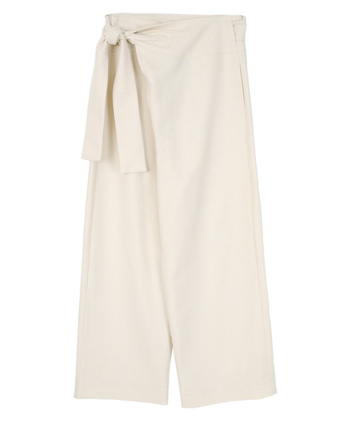 UR'S（ユアーズ）の「リネンライクハイウエストラップワイドパンツ（その他パンツ・レディース・アイボリー/ブラック/サンドベージュ/グリーン系その他/ブルー系その他/ダークグレー/ダークブラウン・S/M/L）」の19枚目の写真