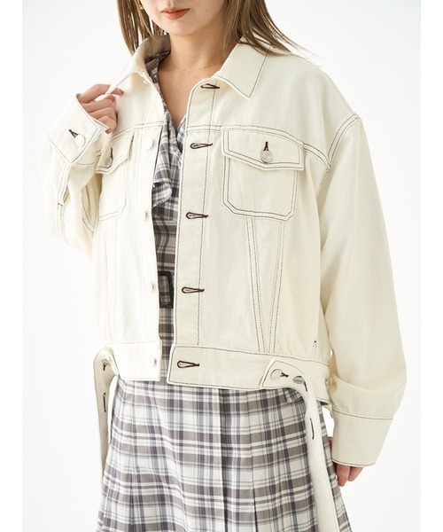 SNIDEL（スナイデル）の「デニムジャケット（デニムジャケット・レディース・ブルー/ホワイト/インディゴブルー・FREE）」の8枚目の写真